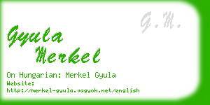 gyula merkel business card